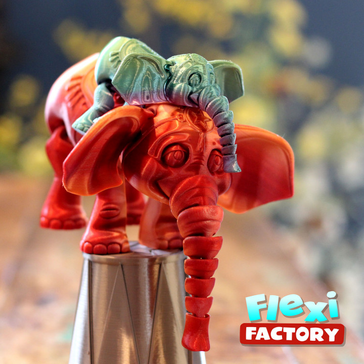 Cute Print-in-Place Circus Elephant image