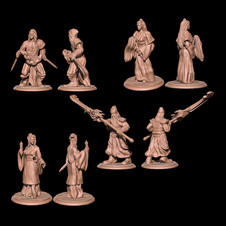 Set of 11 Fantasy Wuxia Characters image