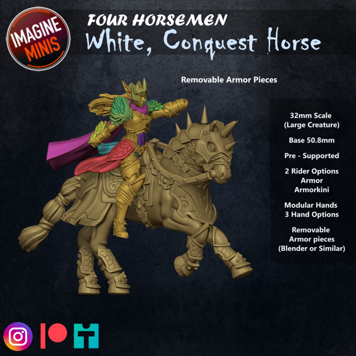 Four Horsemen - White, Conquest Horse image