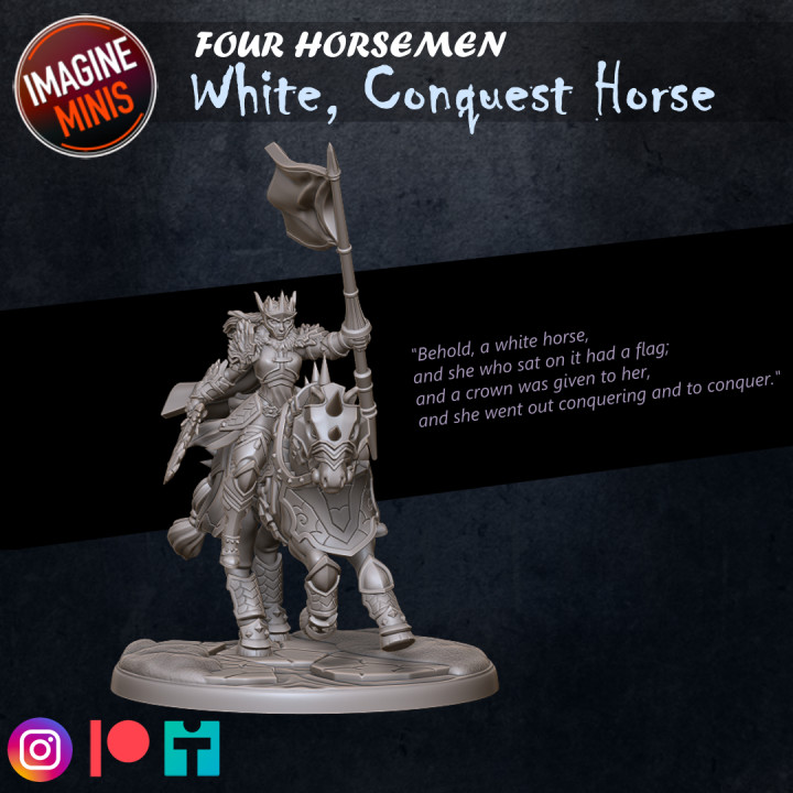 Four Horsemen - White, Conquest Horse image