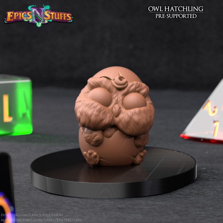 Owlkin Hatchling Miniature - Pre-Supported image