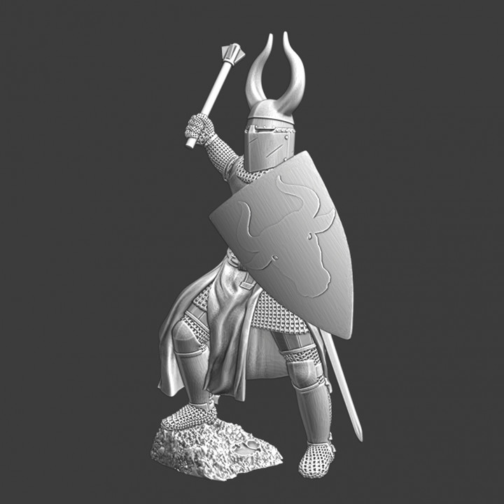 Medieval Teutonic Knight - Horned Crest image