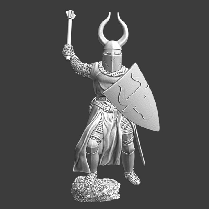 Medieval Teutonic Knight - Horned Crest image