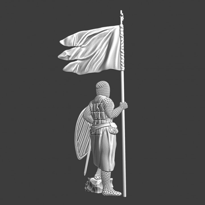 Medieval Knight with flag image