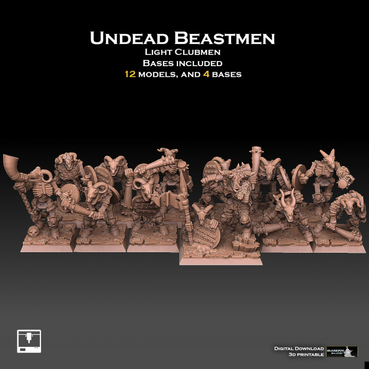 Undead Beastmen Light Club Men image