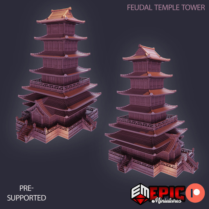 Feudal Temple Tower / Monk Building / Japanese Dynasty Shrine / Playable Interior image