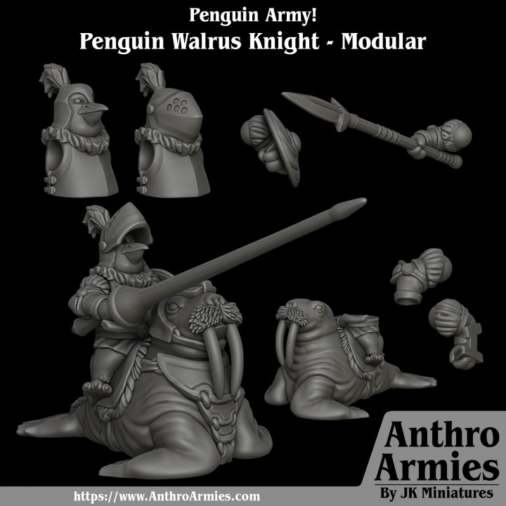Penguin Walrus Knight - Modular image