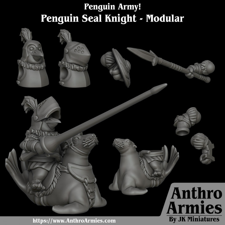 Penguin Seal Knight - Modular image