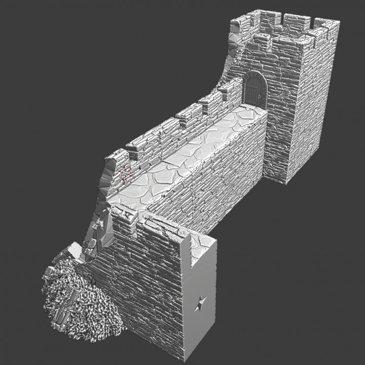 Damaged wall parts - set 1Modular Castle System image