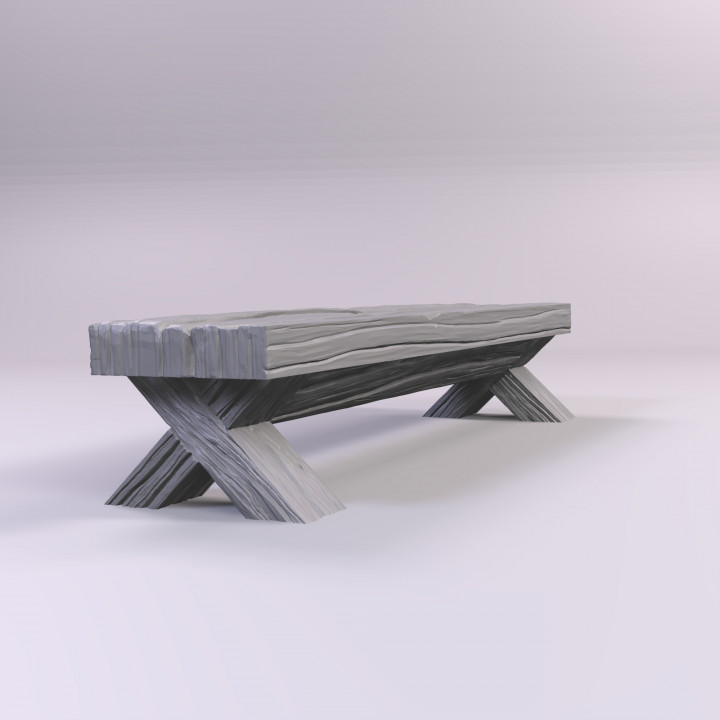 Wooden bench image