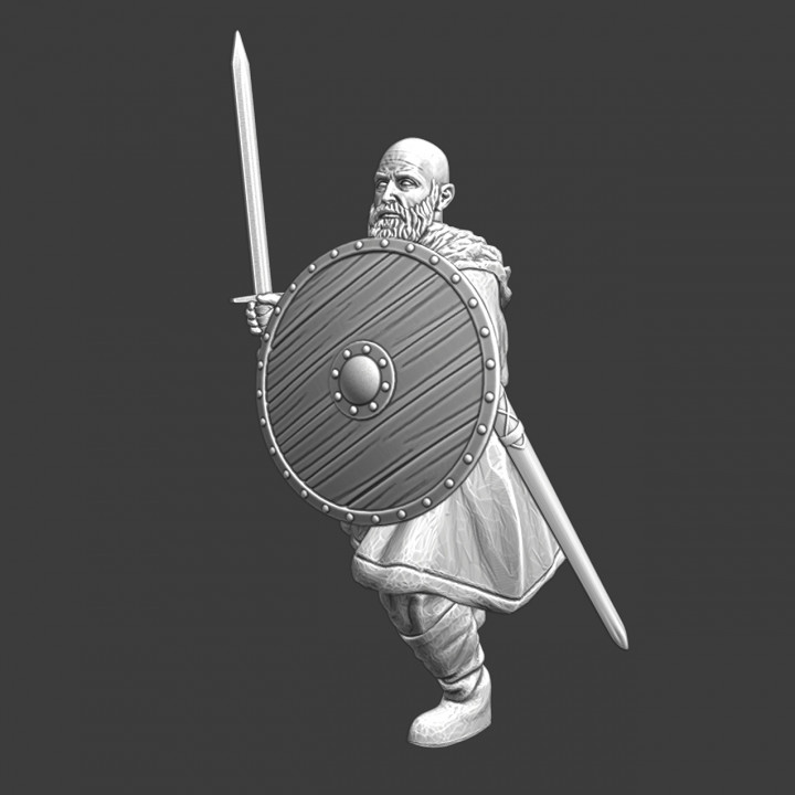 Medieval civilian - with sword and shield image