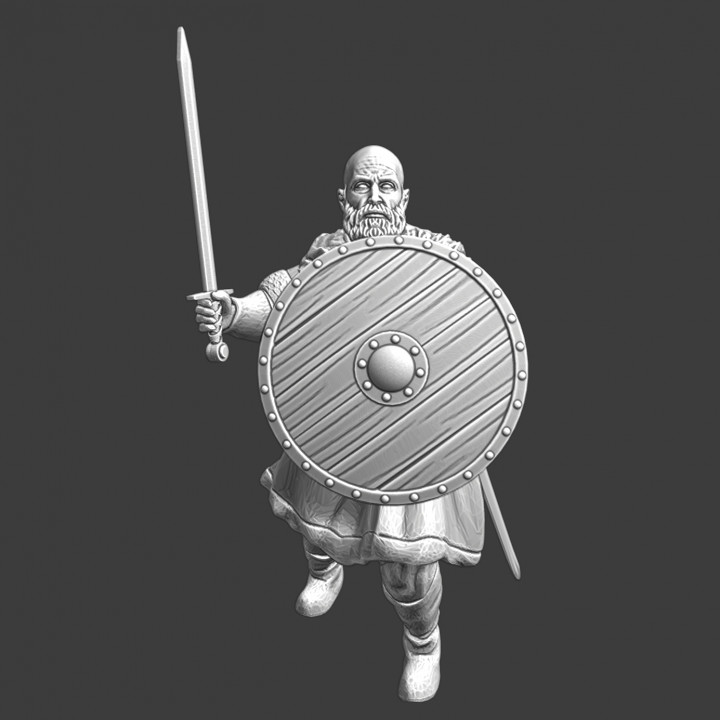 Medieval civilian - with sword and shield image