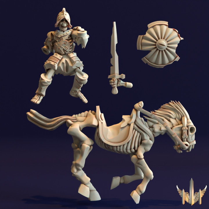 Skeleton Cavalry Sword Combatant Pose 01 image