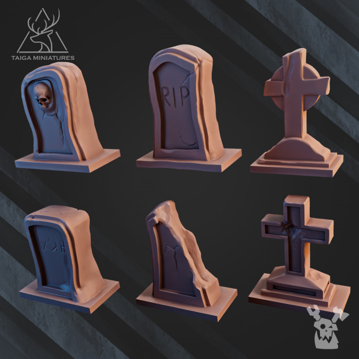 Graveyard coffins and tombs image