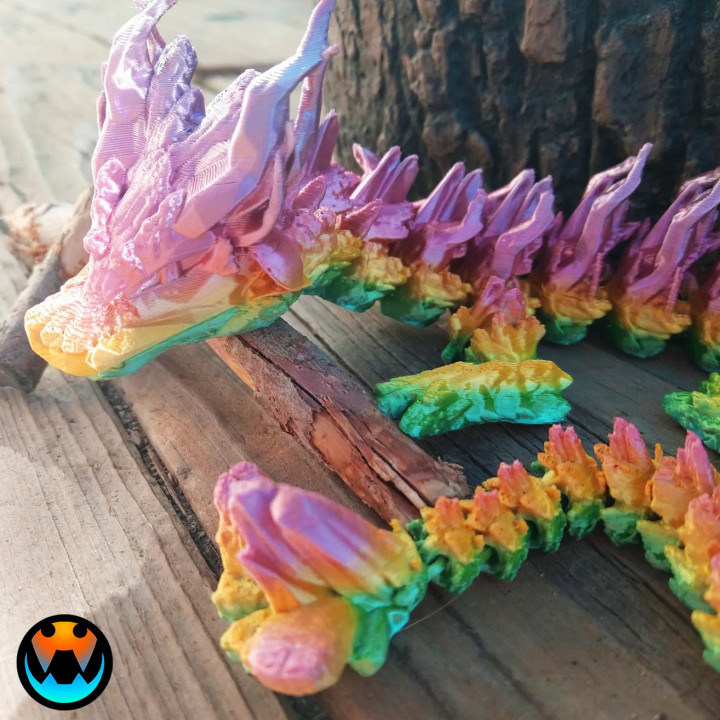 3D Printable Woodland Dragon, Articulating Flexi Wiggle Pet, Print in ...