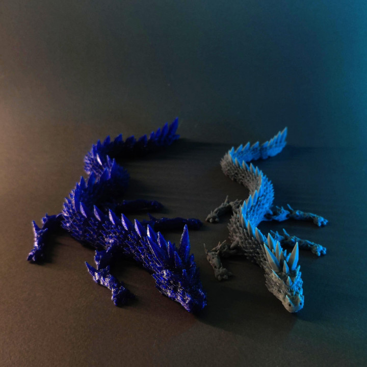 3D Printable Hollow Dragon, Print in Place, Articulating by Juhan