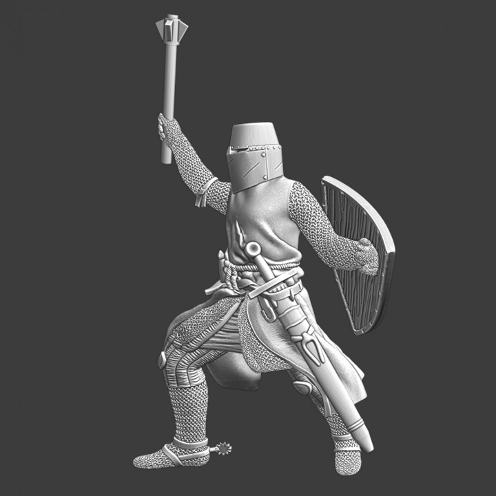Medieval Crusader Knight - mace & shield image