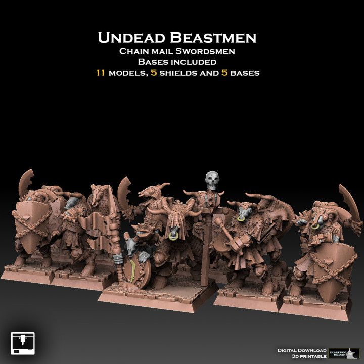 Undead Beastmen Chain Mail Swordsmen image