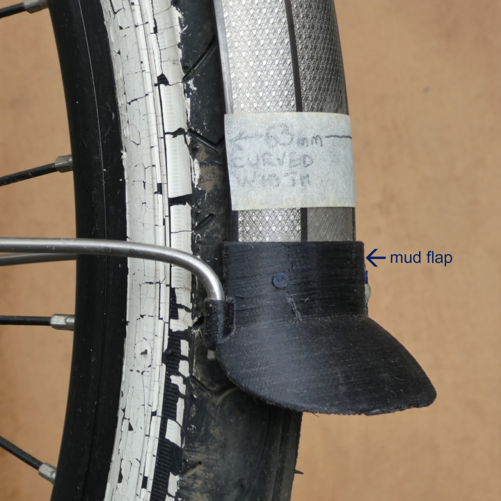 3D Printable Bicycle Mud Flap by robert marshall