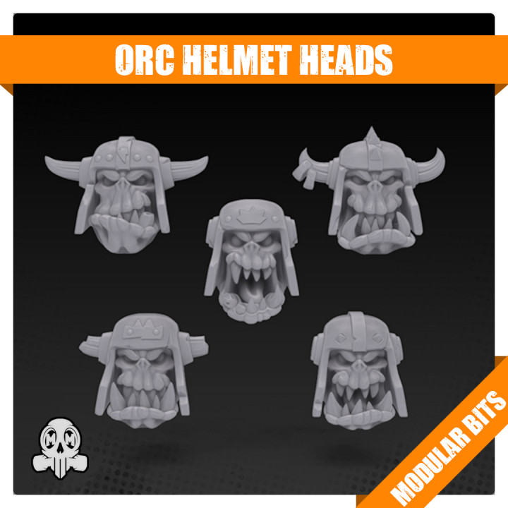 Orc Helmet Heads V1 - Bits image