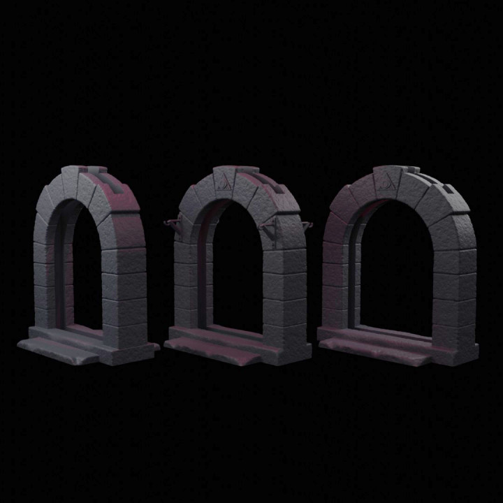 Huge Dungeon Gate Set (Multiple Versions including Cave Wall and Castle) image