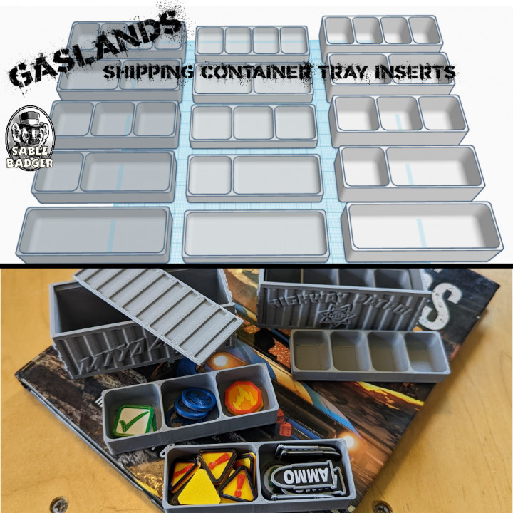 Gaslands - Shipping Container Tray inserts image