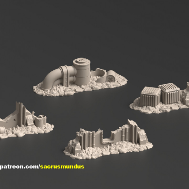 Phyrus II, Forge Planet. Scifi / Futuristic / Industrial Buildings. Terrain and Scenery for Wargames image