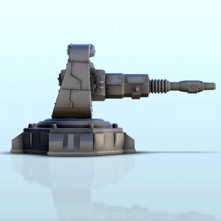 Laser gun turret on axis 2 (+ supported version) - MechWarrior Scifi Science fiction SF 40k image