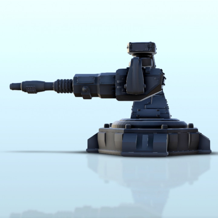 Laser gun turret on axis 2 (+ supported version) - MechWarrior Scifi Science fiction SF 40k image