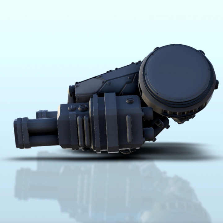 Compact dual-barrel drone 3 (+ supported version) - MechWarrior Scifi Science fiction SF 40k image