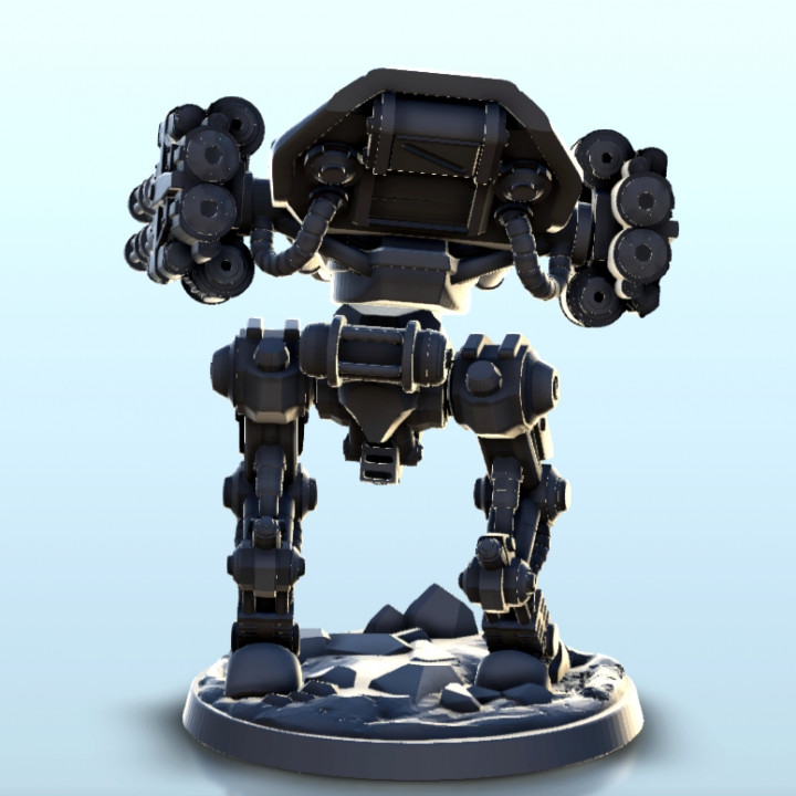 TR 900 soldier-robot 7 (+ supported version) - MechWarrior Scifi Science fiction SF 40k image