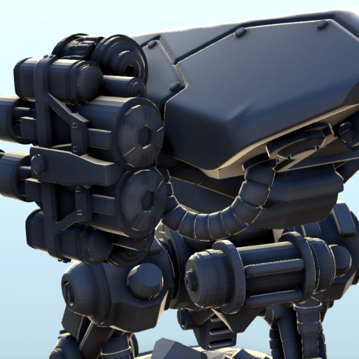 TR 900 soldier-robot 7 (+ supported version) - MechWarrior Scifi Science fiction SF 40k image