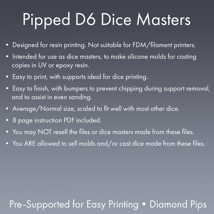 Dice Masters - Sharp-Edged Diamond Pipped D6 - Pre-Supported image