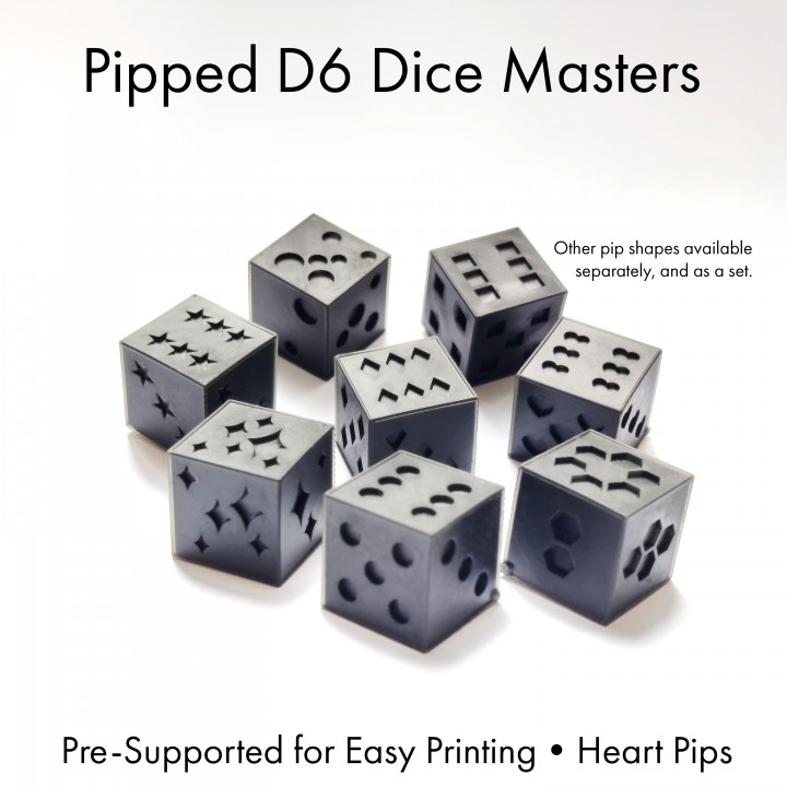 Dice Masters - Sharp-Edged Heart Pipped D6 - Pre-Supported image