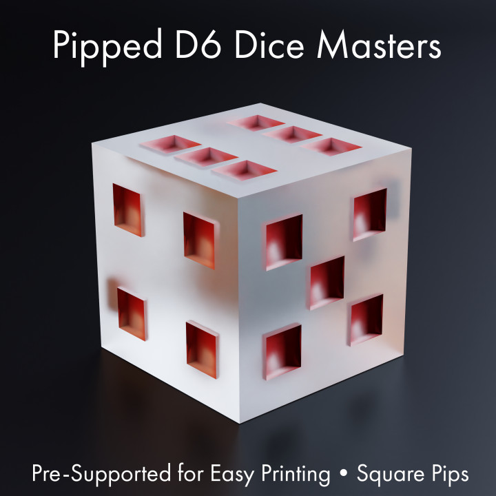 Dice Masters - Sharp-Edged Square Pipped D6 - Pre-Supported image