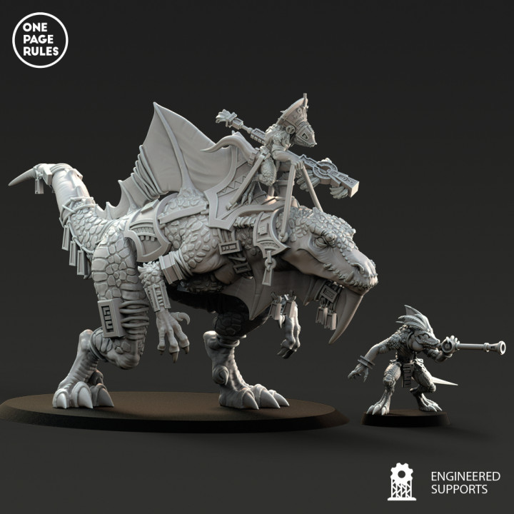 3D Printable Saurian Spinosaurus by One Page Rules