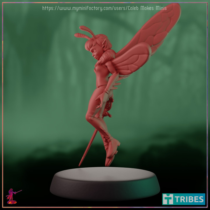 3D Printable Hornet Fairy, Rogue [PRE-SUPPORTED] | Feywild Series