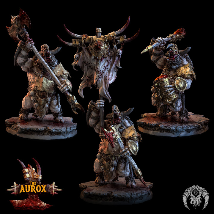 Aurox Warrior 1 - Banner, Drum & Two Handed Axe image