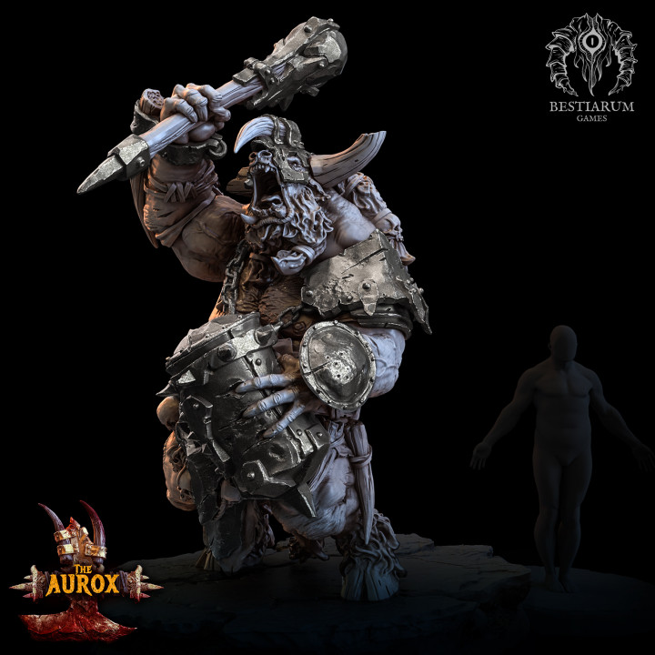 Aurox Warrior 1 - Banner, Drum & Two Handed Axe