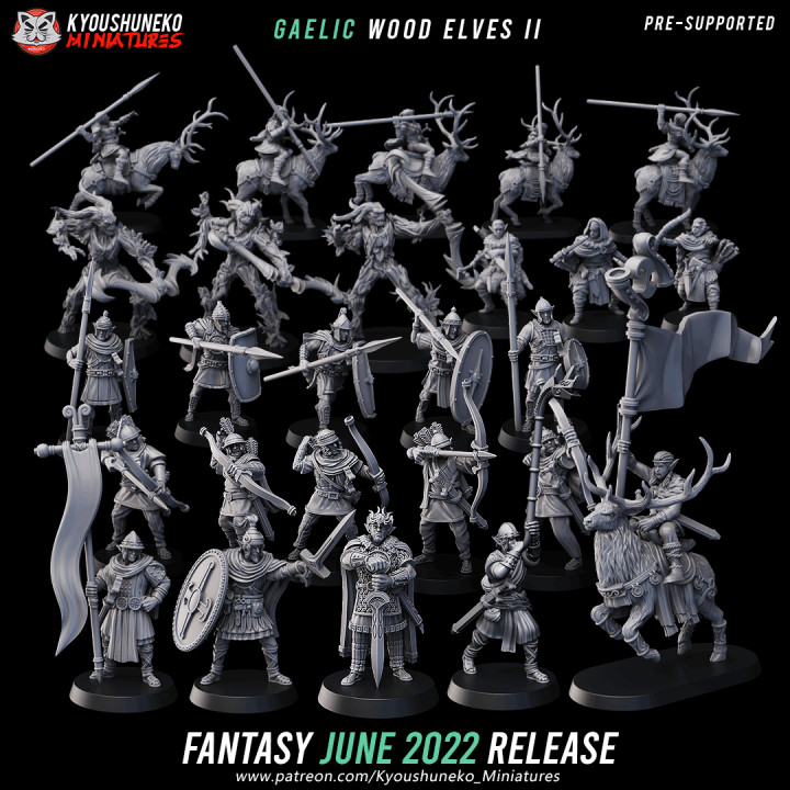 June 2022 Fantasy Release - Gaelic Wood Elf Army image