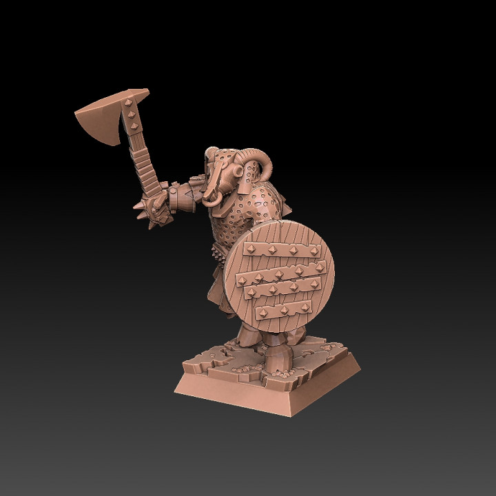 3D Printable Undead Beastmen Chain Mail Axemen by Sharedog 3D Printable Undead Beastmen Chain Mail Axemen by Sharedog