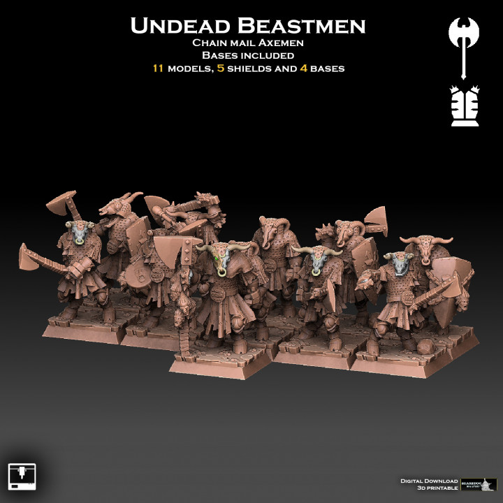 Undead Beastmen Chain Mail Axemen image