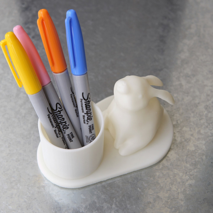 Small bunny rabbit pen holder image