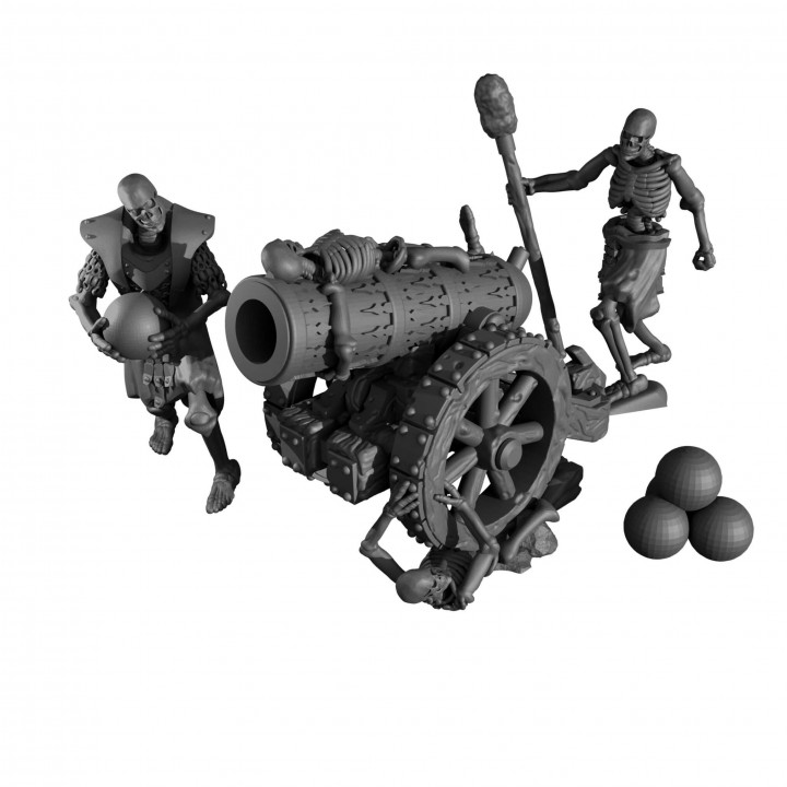 The Gravekeeper With Undead Minions and Cannon (Multiple models and poses) image