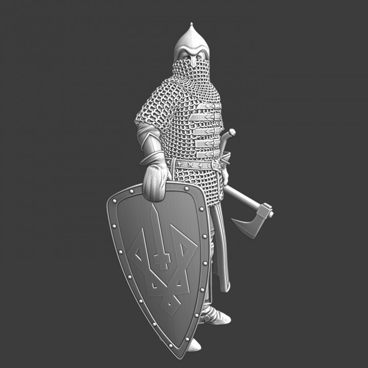 Medieval Kyiv Warrior axe and shield image
