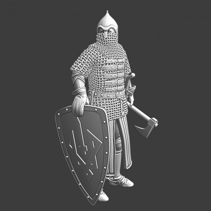 Medieval Kyiv Warrior axe and shield image