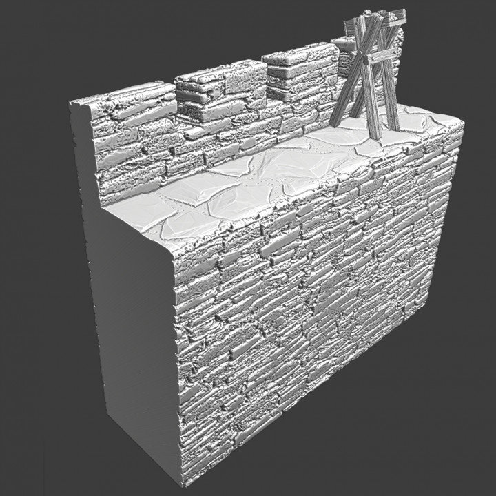 Medieval Stone dispenser - and wall section image