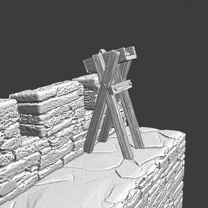 Medieval Stone dispenser - and wall section image