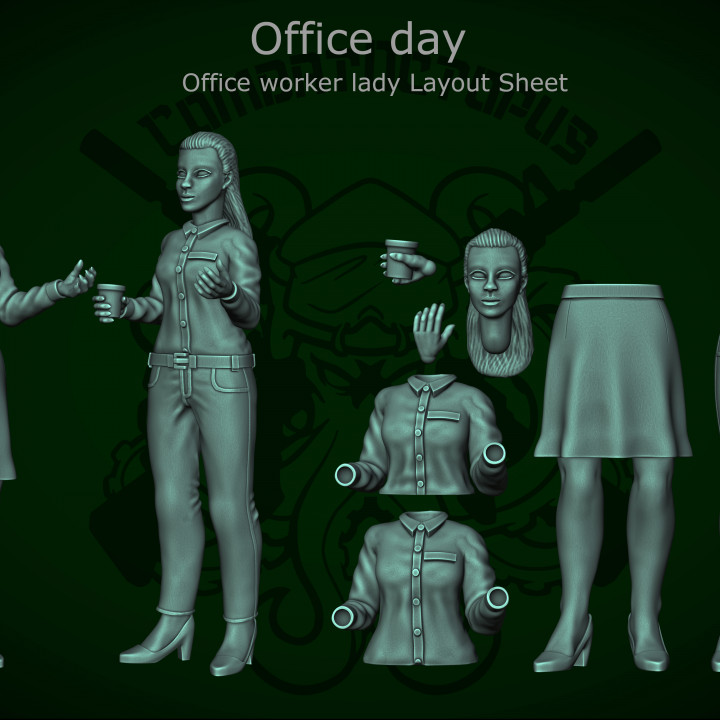 Patreon pack 11 - May 2022 - Office day image