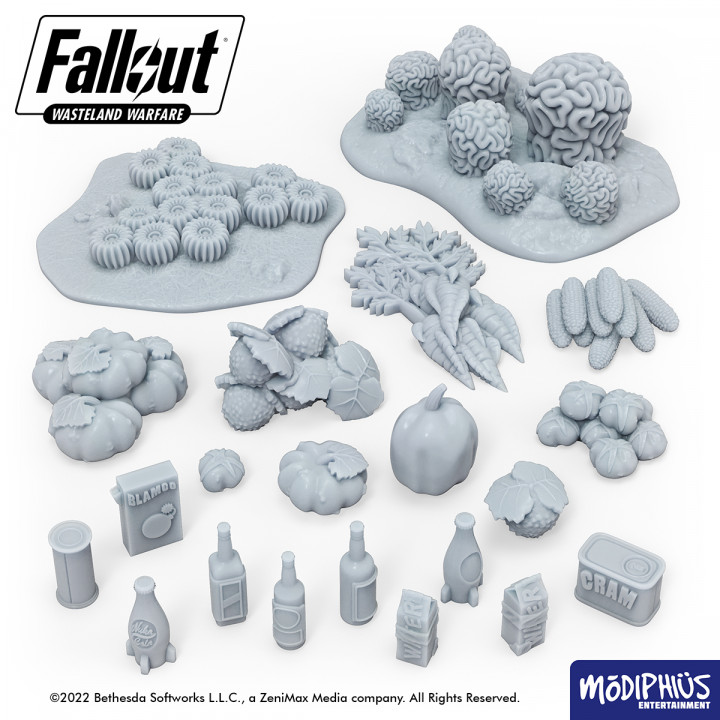 Fallout: Wasteland Warfare - Print at Home - Chems, Meds, and Food image